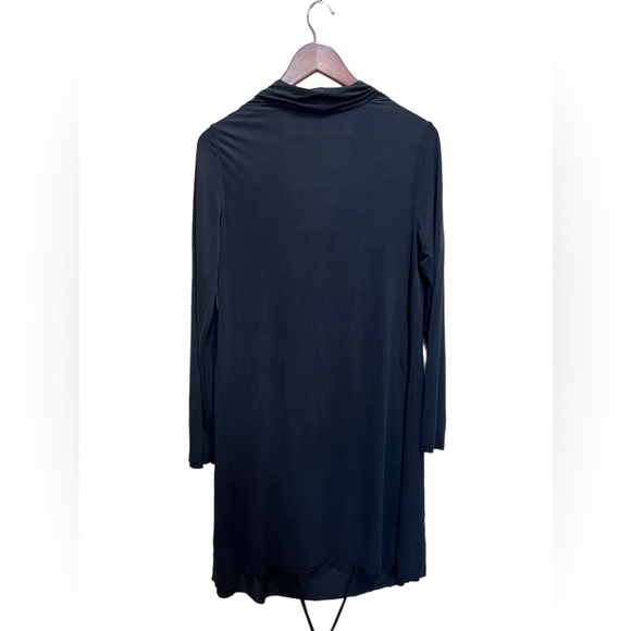 AllSaints Amei LS Black Dress Silky Stretch Size 6 - Picture 7 of 13